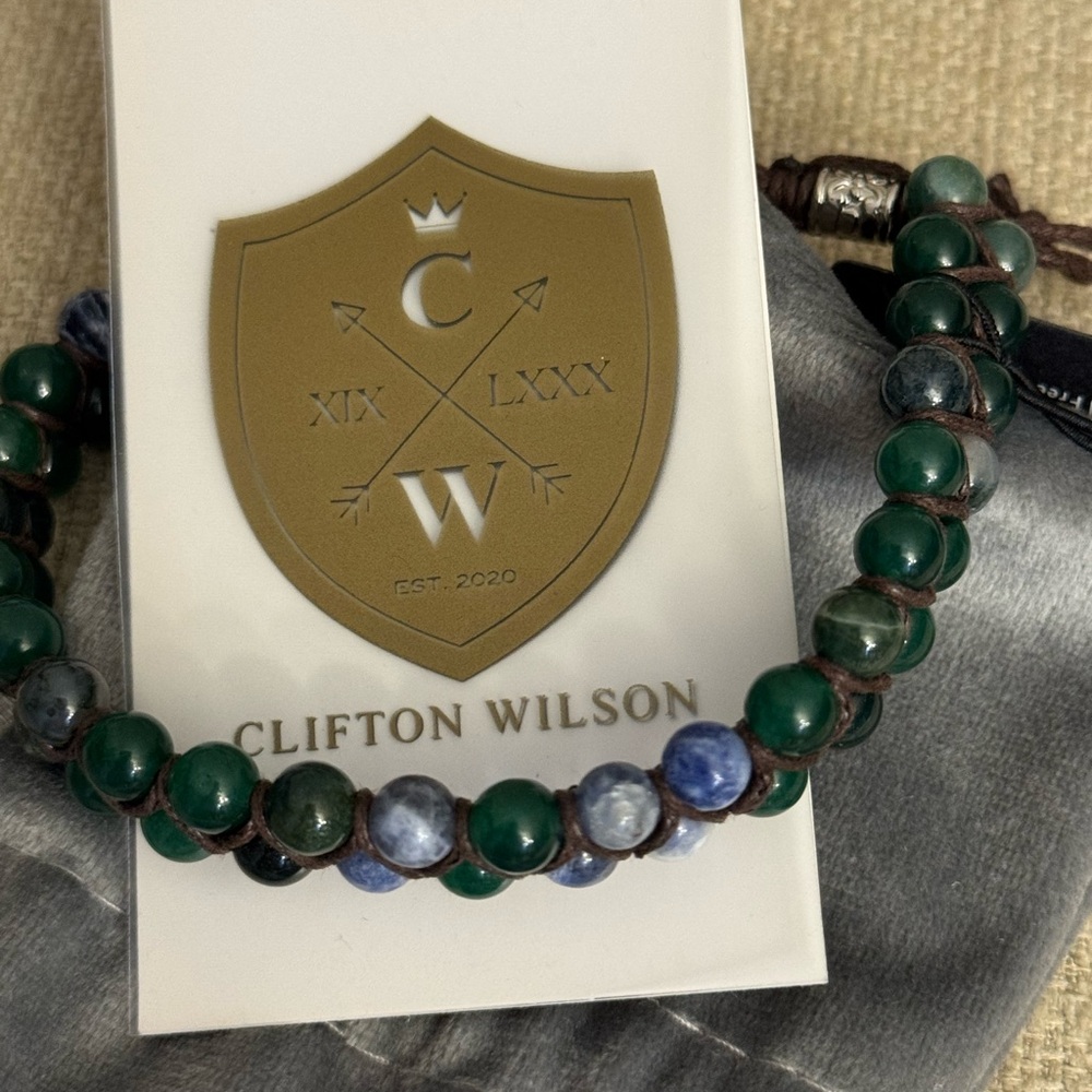 Nordstrom Green and Blue Beaded Bracelet